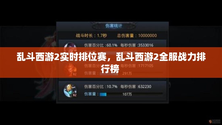 亂斗西游2實(shí)時(shí)排位賽，亂斗西游2全服戰(zhàn)力排行榜 