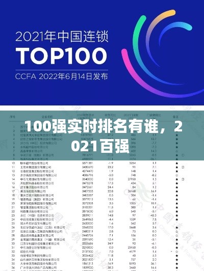 100強(qiáng)實(shí)時(shí)排名有誰，2021百強(qiáng) 