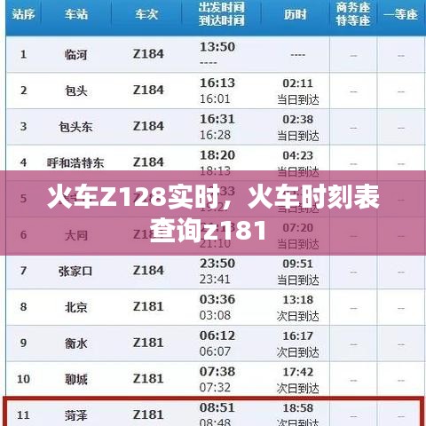 火車Z128實(shí)時(shí)，火車時(shí)刻表查詢z181 