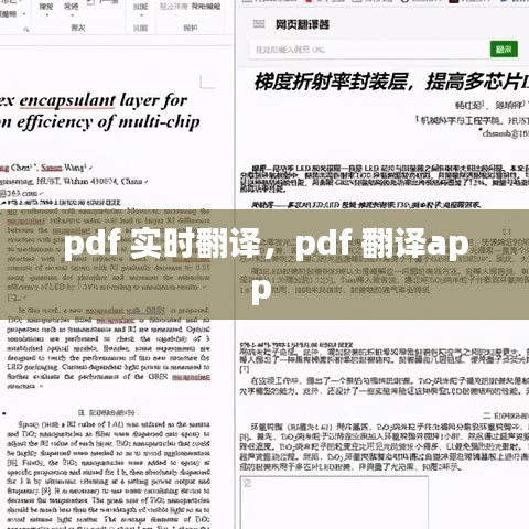 pdf 實(shí)時(shí)翻譯，pdf 翻譯app 