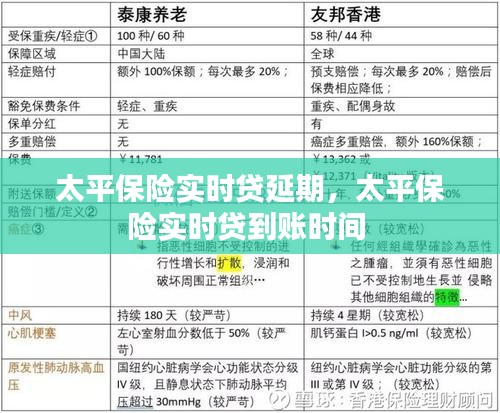 太平保險實時貸延期，太平保險實時貸到賬時間 