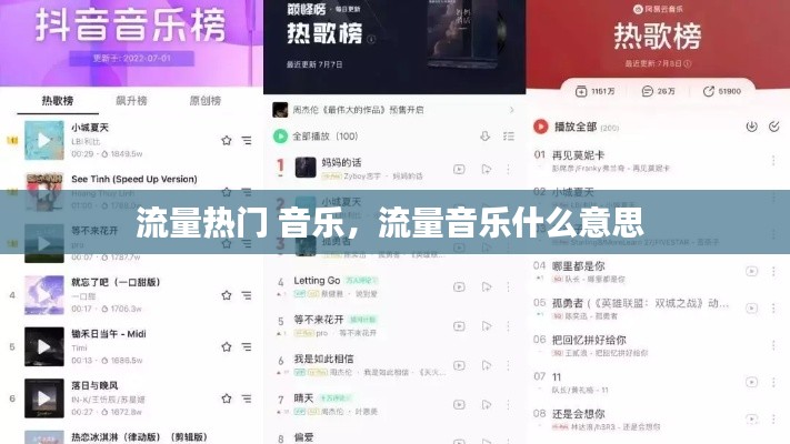 流量熱門 音樂，流量音樂什么意思 