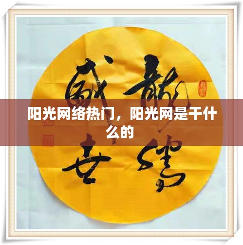 陽光網(wǎng)絡(luò)熱門，陽光網(wǎng)是干什么的 