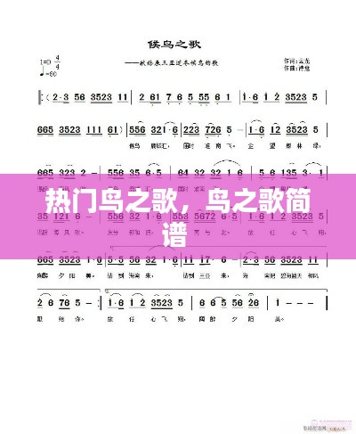 熱門鳥之歌，鳥之歌簡譜 