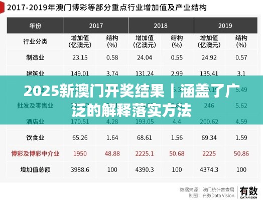 2025新澳門開獎結果｜涵蓋了廣泛的解釋落實方法