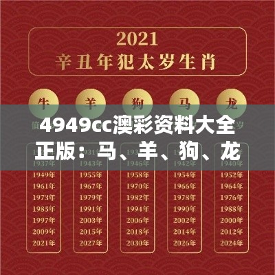 4949cc澳彩資料大全正版：馬、羊、狗、龍，三期必中一期