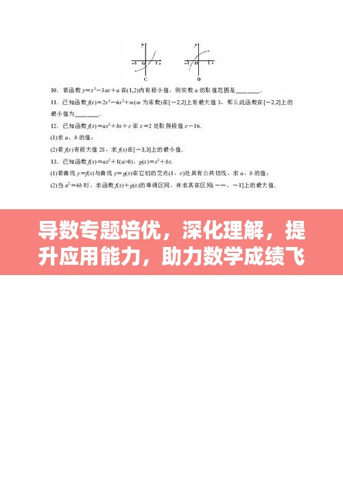 導數專題培優(yōu)，深化理解，提升應用能力，助力數學成績飛躍！