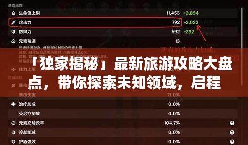 「獨(dú)家揭秘」最新旅游攻略大盤點(diǎn)，帶你探索未知領(lǐng)域，啟程夢幻之旅！