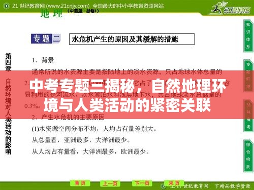 中考專題三揭秘，自然地理環(huán)境與人類活動的緊密關聯(lián)