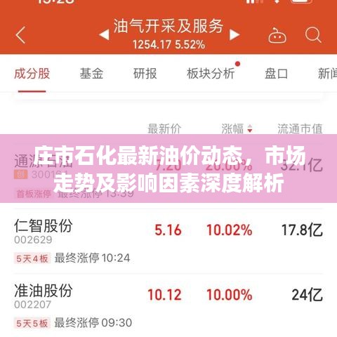 莊市石化最新油價動態(tài)，市場走勢及影響因素深度解析