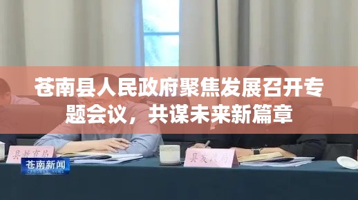 蒼南縣人民政府聚焦發(fā)展召開專題會議，共謀未來新篇章