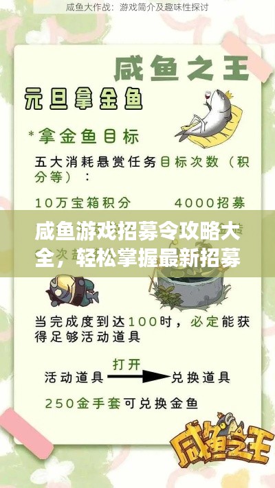 咸魚(yú)游戲招募令攻略大全，輕松掌握最新招募技巧！