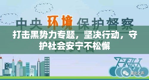 打擊黑勢力專題，堅決行動，守護社會安寧不松懈