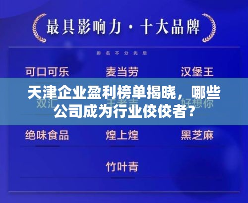 天津企業(yè)盈利榜單揭曉，哪些公司成為行業(yè)佼佼者？