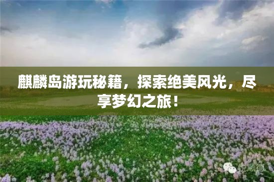 麒麟島游玩秘籍，探索絕美風(fēng)光，盡享夢幻之旅！