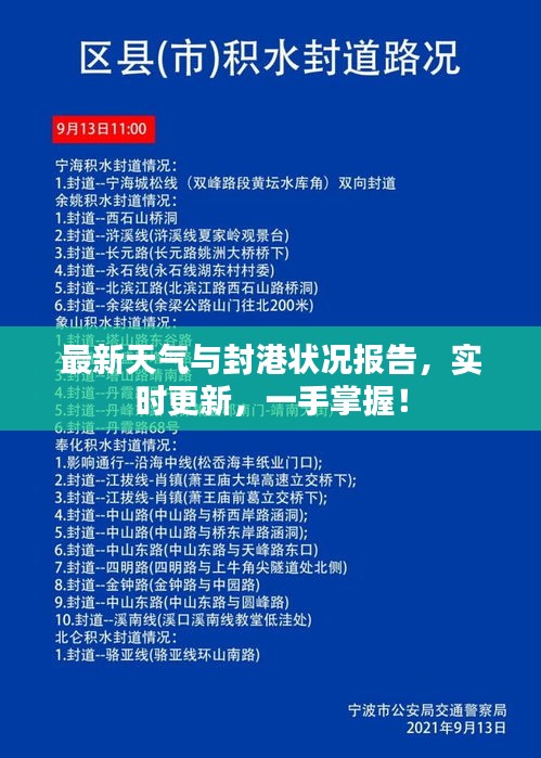 最新天氣與封港狀況報(bào)告，實(shí)時(shí)更新，一手掌握！