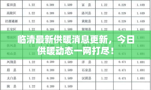 臨清最新供暖消息更新，今日供暖動態(tài)一網(wǎng)打盡！