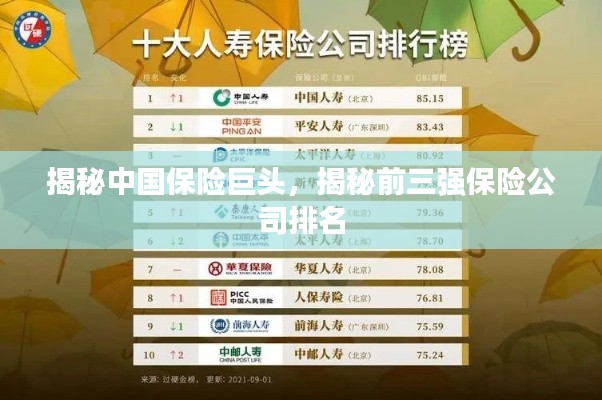 揭秘中國(guó)保險(xiǎn)巨頭，揭秘前三強(qiáng)保險(xiǎn)公司排名