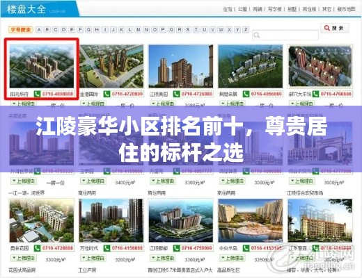 江陵豪華小區(qū)排名前十，尊貴居住的標(biāo)桿之選